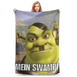 Одеяло Shreks Pun Funny Memes с бархатным принтом, дышащее ультра-мягкое одеяло для дома, путешествия, ковер