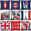 Домашний декор LOVE England Series квадратная полиэстеровая наволочка с принтом, чехол для подушки, украшение для спальни, гостиной, funda de almohada