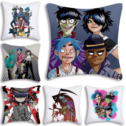 Наволочки для подушек G-Gorillaz Music, мультяшный Диванный декоративный домашний двухсторонний короткий плюшевый милый чехол для подушки