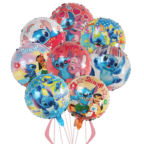 8 шт. воздушный шар Disney Lilo&Stitch на тему дня рождения, 18 дюймов, воздушный шар, украшение для вечеринки, набор воздушных шаров для детского душа, детские принадлежности, игрушка Globo