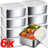 1-6 шт. контейнер для хранения продуктов из нержавеющей стали, коробки для хранения свежих продуктов для пикников на открытом воздухе, хранения в холодильнике и уборки на кухне