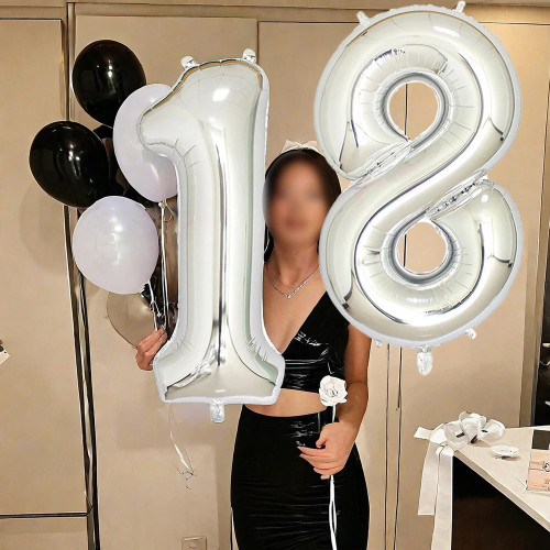 1 шт., воздушный шар с номером из серебряной фольги, 40 дюймов, большой размер, цифровые воздушные шары на день рождения 0-9, свадебные украшения, домашний реквизит для украшения своими руками