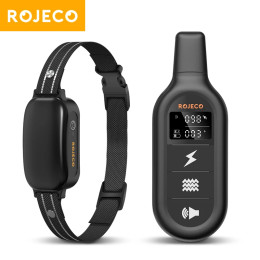 ROJECO электрический ошейник для дрессировки собак 3300 футов с дистанционным управлением IPX7 водонепроницаемый вибратор электрический ошейник для домашних животных, щенков, собак, стоп, ударный ошейник