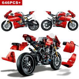 Конструктор с технологией мотоцикла MOC 42107, локомотивная модель, механическая группа, сложная сборка, игрушка, подарок для детей