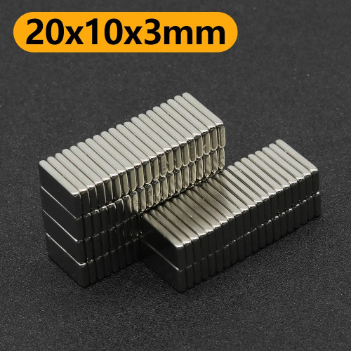 5 ~ 200 шт. 20x10x3 мм сильный блок-магнит для магнитов на холодильник DIY ремесло научные проекты офисная доска мастерская 20*10*3