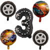5 шт., Hot Wheels, декор для дня рождения, номер 1, 2, 3, 4, 5, 6, 7, 8, гоночный автомобиль для мальчиков, принадлежности для тематической вечеринки, колесные воздушные шары, два быстрых дня рождения