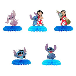 Disney Lilo&Stitch Сотовые центральные украшения для дня рождения, украшения для стола, 3D двухсторонние сотовые настольные топперы, подарок