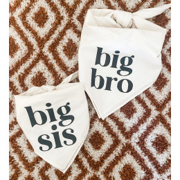 Бандана для собаки Big Sis или Big Bro, шарф для объявлений ребенка, объявление о рождении, фотосессия для беременных, натуральное украшение для вечеринки