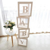27/25 см прозрачная почтовая коробка на заказ A-Z Baby Shower для девочек, украшение для первого дня рождения, детский воздушный шар на свадьбу, день рождения, коробка «сделай сам»