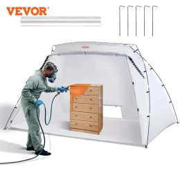 VEVOR Paint Booth Shelter Портативный 7,5x5,2x5,2/10x7x6ft Складная палатка для рисования распылением для мебели Ремесленный проект DIY Инструмент для хобби