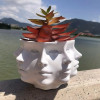 Креативные 1 шт., европейские и американские креативные 3D многогранные цветочные горшки, комнатные настольные горшечные растения, украшение для посадки двора, канцелярские принадлежности для хранения кистей для макияжа, простые и высококачественные черны