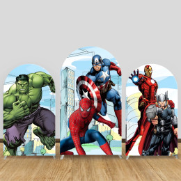 TB Marvel супергерой арка фон чехол Человек-паук Железный человек Халк детский день рождения детский душ украшение фон эластичная ткань