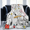 Плюшевые пледы из кораллового флиса с арахисом Snoopy Woodstock, милое одеяло с героями мультфильмов для постельных принадлежностей, легкое одеяло на открытом воздухе