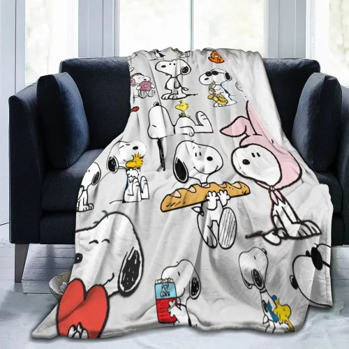 Плюшевые пледы из кораллового флиса с арахисом Snoopy Woodstock, милое одеяло с героями мультфильмов для постельных принадлежностей, легкое одеяло на открытом воздухе