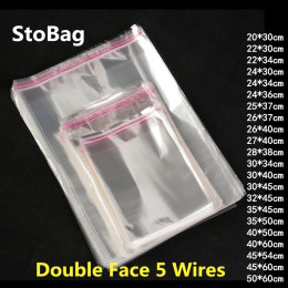 StoBag 100 шт. прозрачный самоклеящийся целлофановый пакет для виолончели самозапечатывающиеся пластиковые пакеты одежда упаковка для ювелирных изделий конфеты OPP закрывающийся