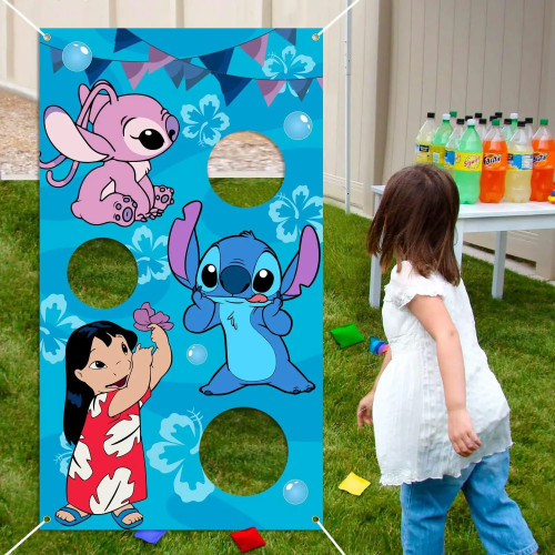 Lilo Stitch Toss Party Games висит баннер открытый метательный игровой фон детский фон для дня рождения