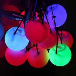 1 шт. красочные RGB светящиеся реквизиты для рук сценическое представление светодиодный POI брошенный мяч мячи для танца живота вечерние аксессуары для фестиваля