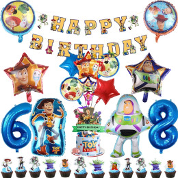 Базз Лайтер Фольгированные шары Disney Toy Story Supplie Birthday Party Supplie Baby Shower Boy 1 2 3 Years Old Birthday Party Decor Глобусы