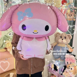 Воздушный шар Sanrio Kawaii Anime Kuromis My Melodys Cinnamorolls, украшение для дня рождения, Jumbo, воздушные шары с сердечком для девочек, милый реквизит для фотосессии