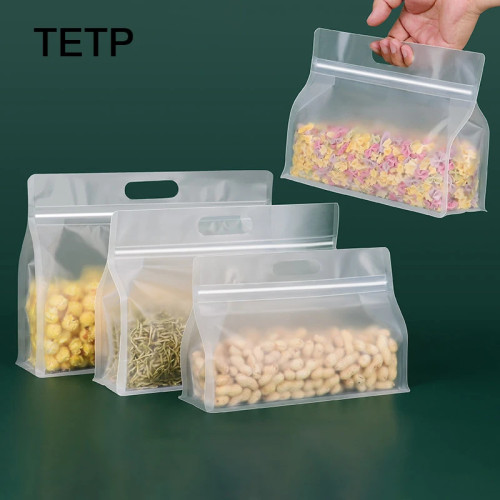 TETP 50 шт. матовые/прозрачные пищевые пакеты с ручкой домашняя лапша печенье конфеты Закуски Упаковка для хранения пылезащитный оптом