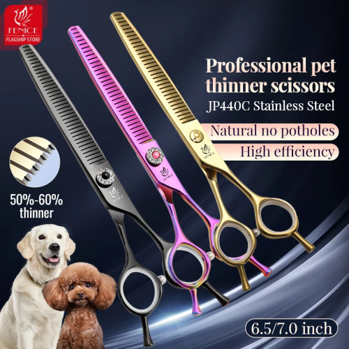 Ножницы Fenice JP440C стальные для груминга собак, 6,5/7 дюймов, 50-60%