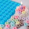 48-ячеечная силиконовая форма для пончиков, ароматические свечи, инструмент для декора, сделай сам, форма для выпечки помадки, шоколадного печенья, принадлежности для рукоделия ручной работы
