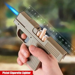 Многофункциональная коробка для сигарет, зажигалка для журналов, прямая в пламенте, бутановые надувные зажигалки и аксессуары для курения
