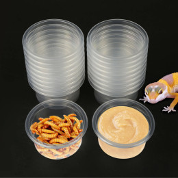 20 шт., пластиковая чашка для кормления и воды Gecko, сменная чаша для кормления рептилий, подходит для ящериц и других маленьких домашних животных