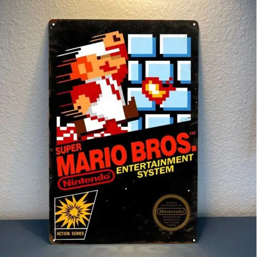 Металлический плакат Super Bros Nes в стиле ретро, жестяная металлическая вывеска 20*30 см