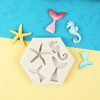 1 шт.-Ocean Series DIY выпечка маленький рыбий хвост морская звезда Хайма жидкая силиконовая форма