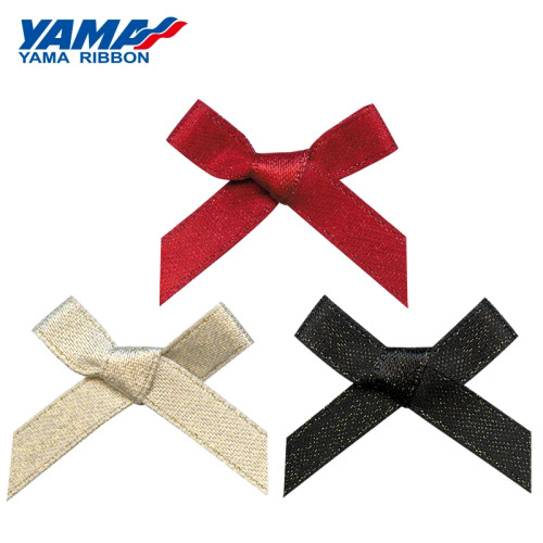 YAMA Широкий, 32 мм ± 3 мм, высота 27 мм ± 3 мм, бант ручной работы, 200 шт./пакет, атласная лента золотого, серебряного цвета с краями, украшение для подарка своими руками, свадебные ленты