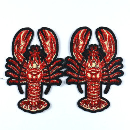 2 шт., нашивки с морским крабом