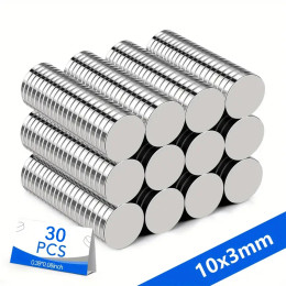30 шт. 10x3 мм прочные круглые магниты для холодильника, DIY, здания, научных, поделок, образования
