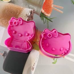 Hello Kitty Sanrio аниме форма для фруктов, форма для моделирования печенья, еды, милая кухонная утварь, кавайное сердце для девочек, подарок на день рождения