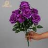 9 головок, фиолетовые искусственные цветы, украшение для дома, 9-цветный красивый шелковый искусственный цветок, специально для украшения свадьбы и фестиваля