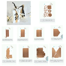 Waist Box Noel Christmas Envelope Frame Metal Cutting Die Silicone Stamp Scrapbooking Stencil Photo Album Card DIY Paper Emboss