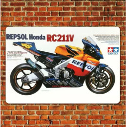 Металлический постер для мотоцикла, модель ранней модели Tamiya Repsol Boxart