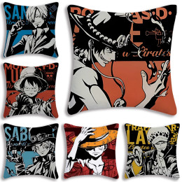 Аниме ONE PIECEs L-Luffy Solons наволочки мультфильм диван декоративный домашний двусторонний принт короткий плюшевый милый чехол для подушки