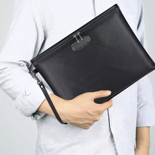 Заводская поставка Сумка на молнии с замком Огнестойкая сумка для файлов Сейф для документов Огнестойкая сумка для денег