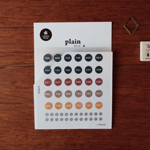 Suatelier Month Week Day Label Stickers No 1632 Материал для скрапбукинга Дневник Журнал Деко Товары для рукоделия Корейская наклейка