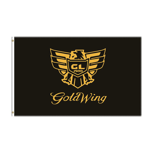 3x5 футов Золотой флаг GL1800 GL1500 полиэстер для украшения мотоцикла