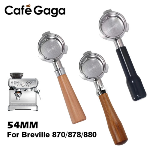 Бездонный портафильтр для кофе 54 мм, Naked для Breville Sage 870 878 880, сменная корзина для фильтра, инструмент для бариста, аксессуар для эспрессо