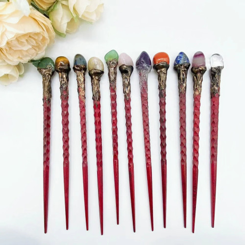 Натуральный хрустальный камень, волшебная палочка, палочка, ведьма, розовый кварц, ведьма, скептик, рейки, лечебное домашнее украшение, подарок для детей