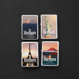 Привлекательные Marlboro, всемирно известные живописные места, креативные и персонализированные керосиновые зажигалки, мужские подарки оптом