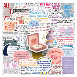 50 мультяшных милых граффити-наклеек с рисунком дерева, чемодан, ноутбук, гитара, скейтборд, персонализированные декоративные наклейки