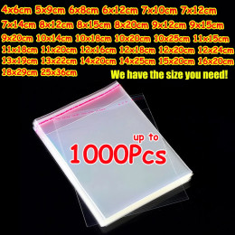 100-1000 шт. OPP самозапечатывающийся прозрачный пластиковый пакет целлофановые пакеты самоклеющиеся для ювелирных изделий подарок упаковка для печенья и конфет