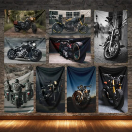 Классический винтажный флаг для мотоциклов полиэфир цифровая печать Moto Banner для украшения
