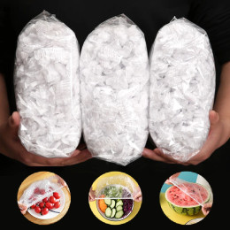 200 шт. одноразовые крышки для пищевых продуктов, пластиковая упаковка, эластичные крышки для пищевых продуктов для фруктовых мисок, кухонная пленка для хранения свежести, пищевая Шарлотта