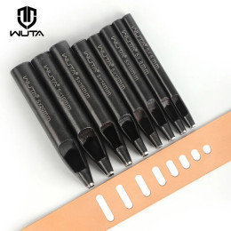 WUTA  1pc Дырокол для кожаного ремня, овальный ремешок для часов, плоские дыроколы, сверхмощный продолговатый дырокол, инструменты для рукоделия, полый дырокол