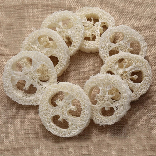 Натуральные ломтики люфы Luffa, инструменты для мыла ручной работы, чистящая губка, держатель для мыла для лица, 100 шт.